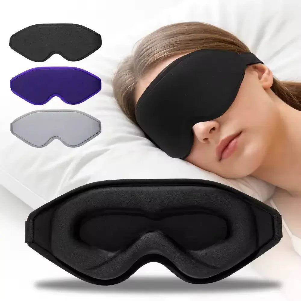 3D Sleep Mask Contoured Eye Cover Comfortable Memory Foam for Deep Night Rest - 13