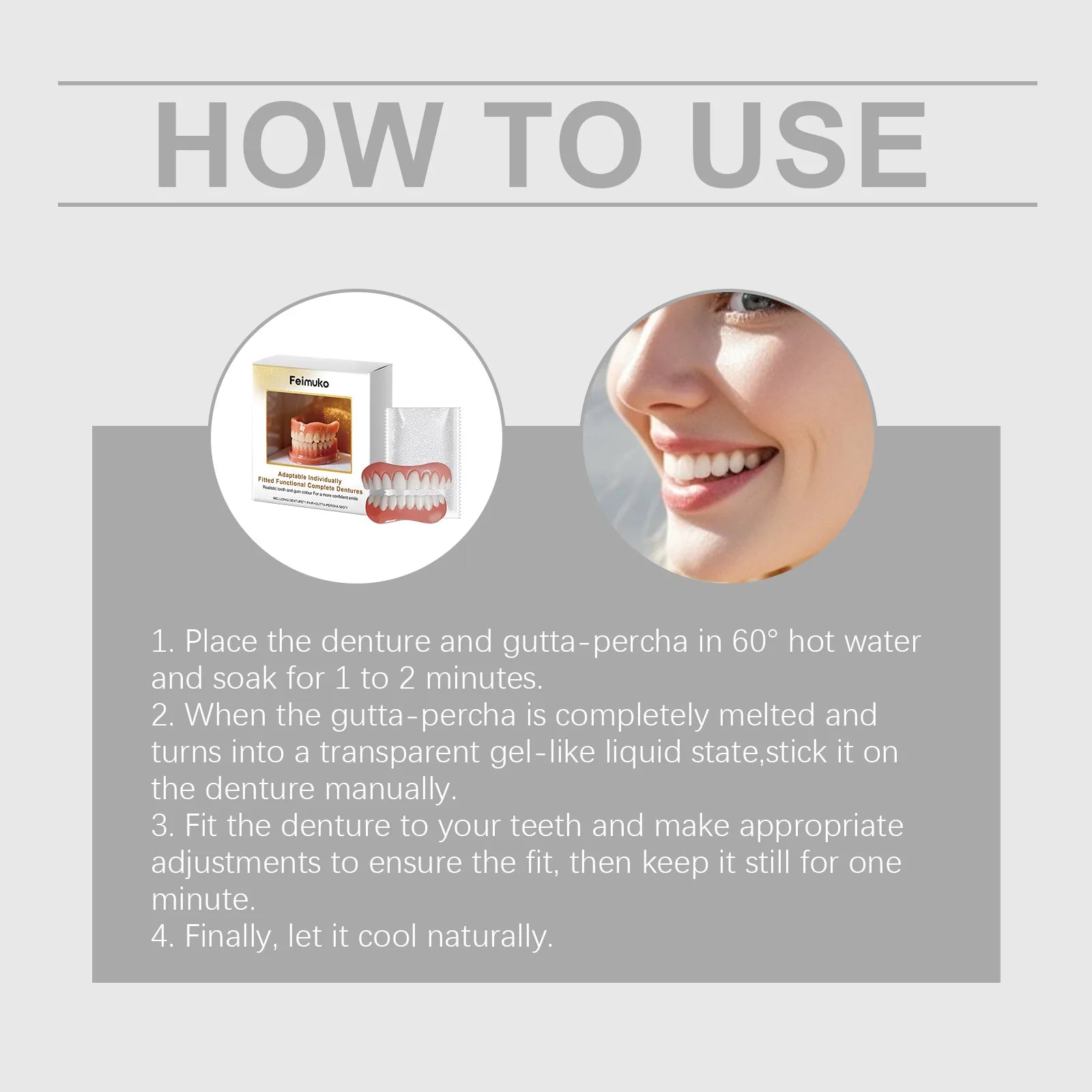 Denture Decoration Set Fake Teeth Veneers Resin Kit for Confident Smile - 12