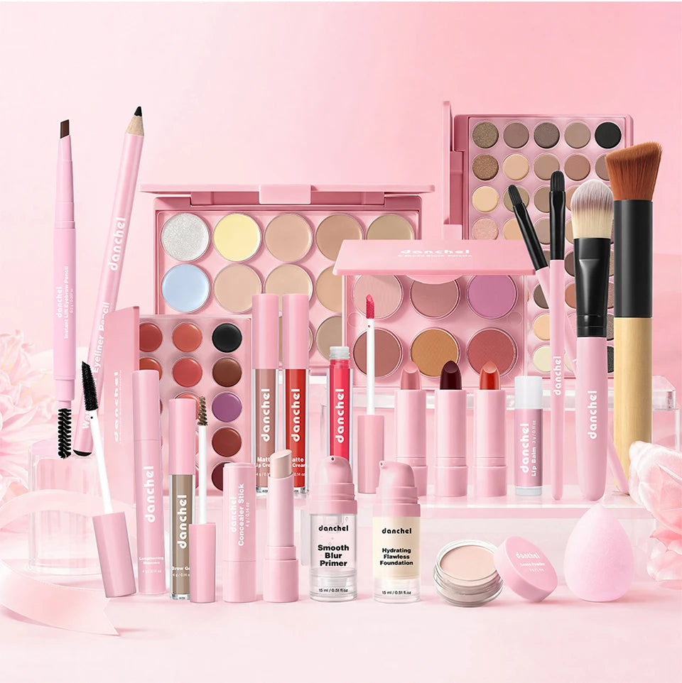 All in One Makeup Kit Cosmetic Set Complete Beauty Tools for Beginners Gifting