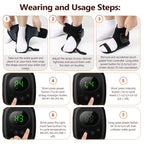 Airbag Ankle Massager Foot Compression Wrap with Heating for Pain Relief and Muscle Recovery