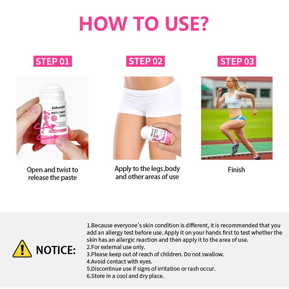 Anti Chafe Stick Friction Reducing Balm Moisturizing Skin Care for Running Hiking and Sports - 15