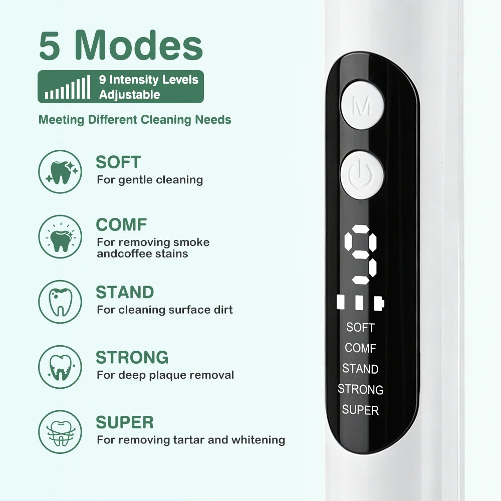 Ultrasonic Dental Scaler Teeth Tartar Remover Electric Plaque Cleaner for Home Oral Hygiene