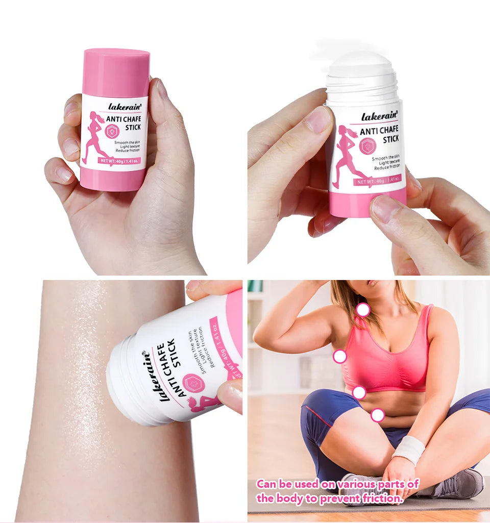 Anti Chafe Stick Friction Reducing Balm Moisturizing Skin Care for Running Hiking and Sports