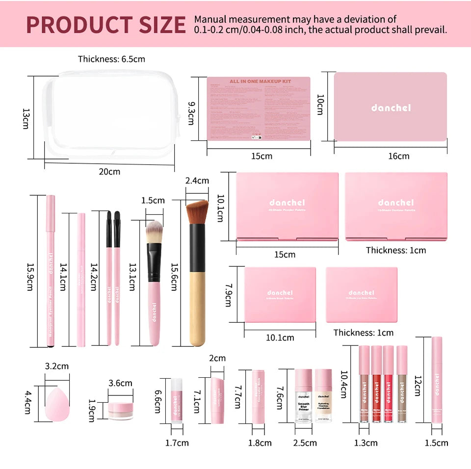 All in One Makeup Kit Cosmetic Set Complete Beauty Tools for Beginners Gifting
