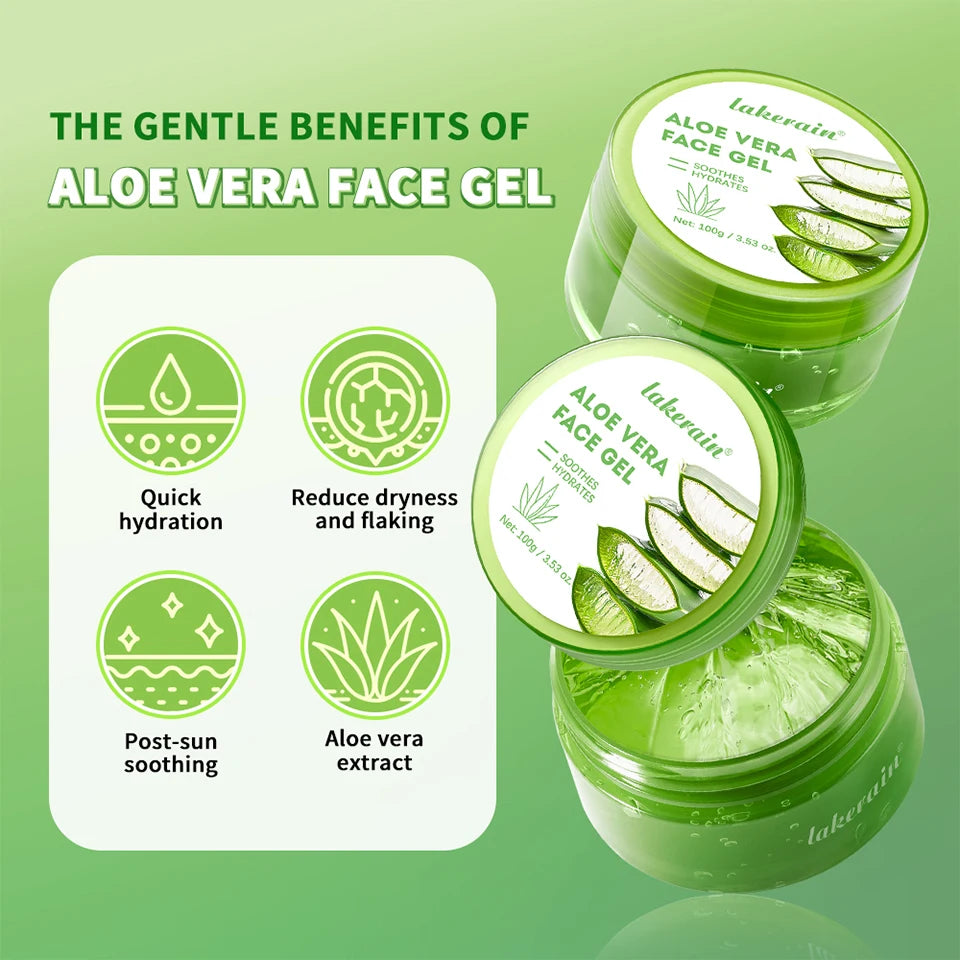 Aloe Vera Gel Moisturizing Facial Cream Soothing Skin Hydration for Daily Face Care Routine