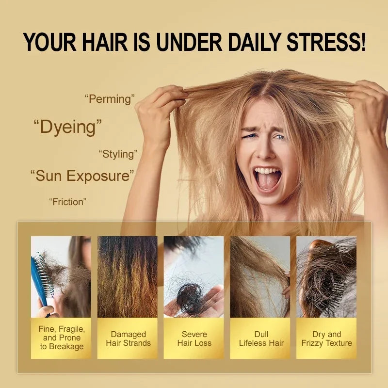 Amino Acid Hair Oil Nourishing Serum for Frizz Control and Heat Protection - 3