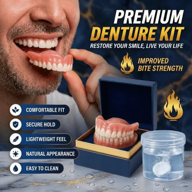 Silicone Dentures False Teeth Cosmetic Smile Veneers for Daily Oral Comfort and Confidence Use