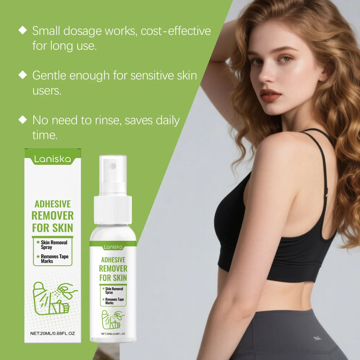 Adhesive Remover Spray Gentle Tape Residue Cleaner for Removing Medical Bandages