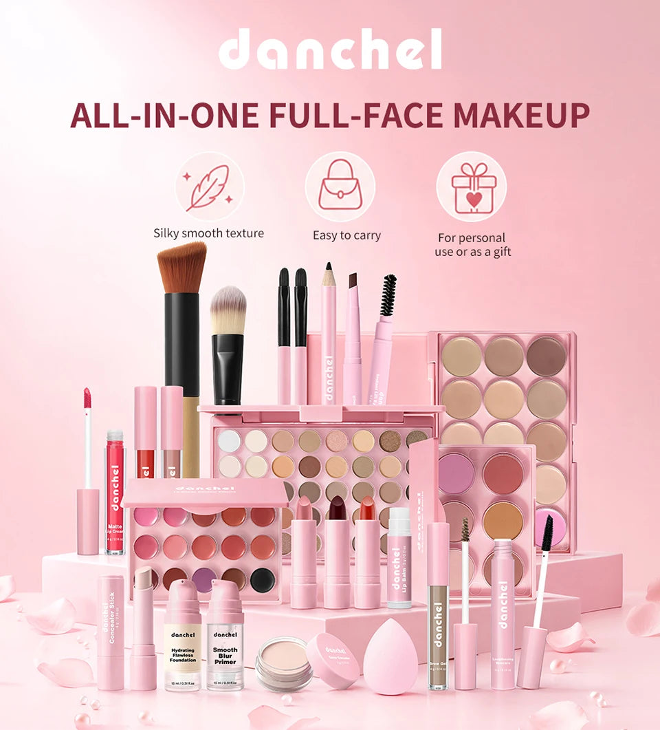 All in One Makeup Kit Cosmetic Set Complete Beauty Tools for Beginners Gifting