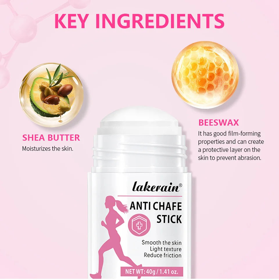 Anti Chafe Stick Friction Reducing Balm Moisturizing Skin Care for Running Hiking and Sports