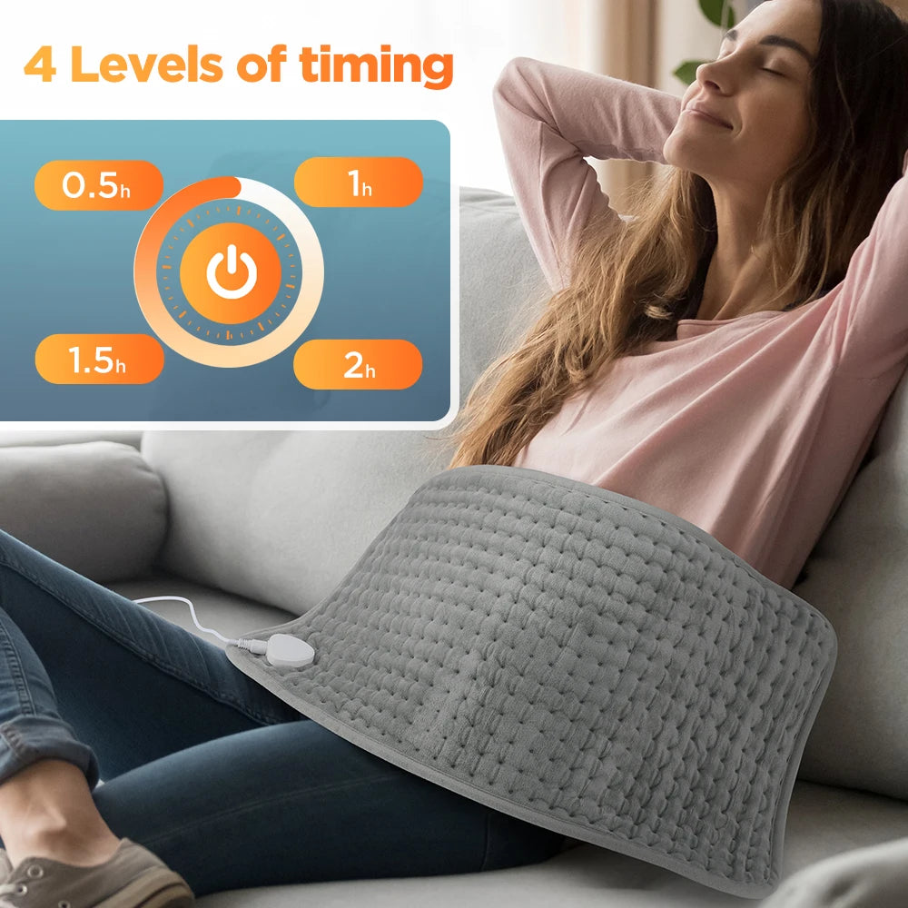 Electric Heating Pad Heated Therapy Mat with Auto Shut Off for Back Neck and Shoulder Pain Relief - 10