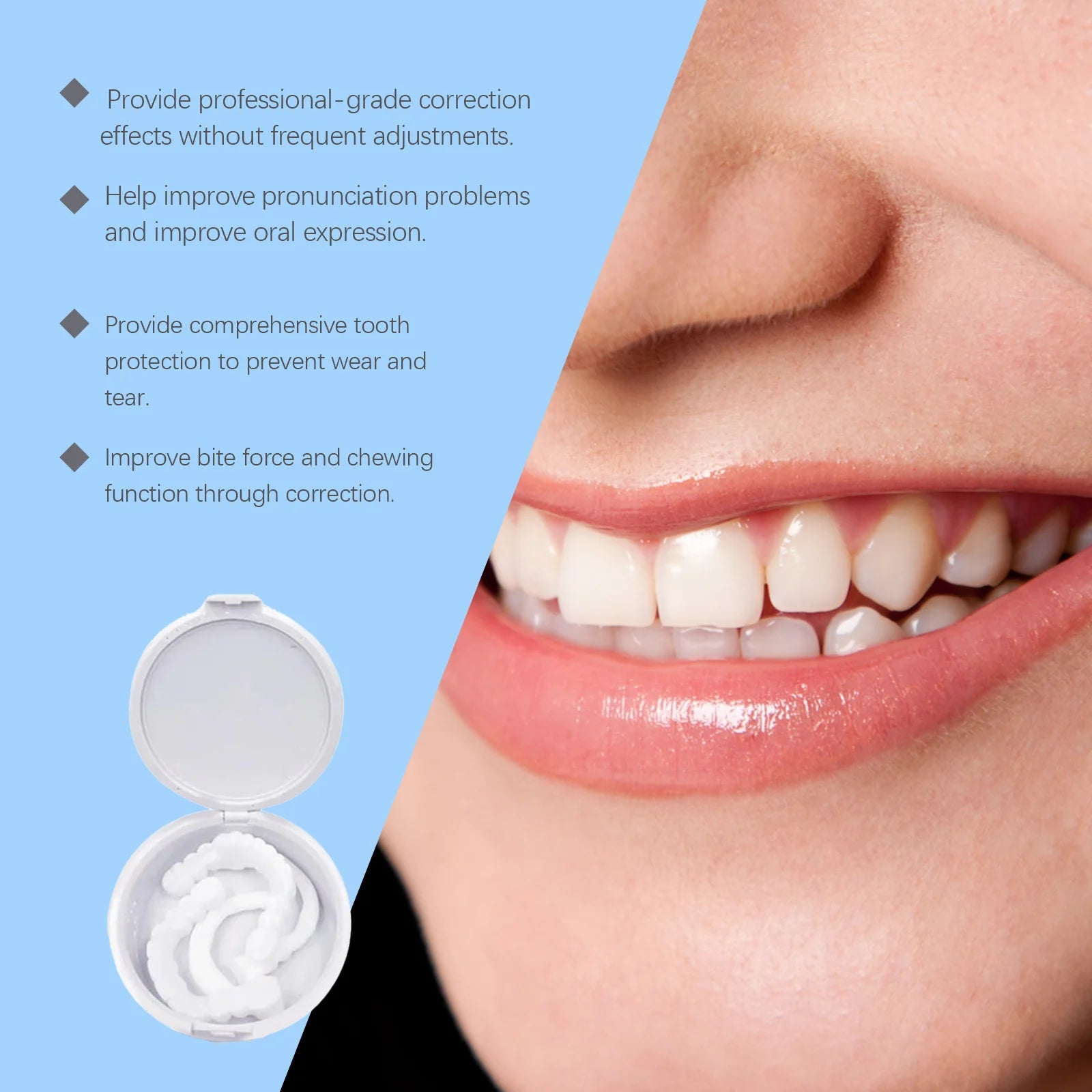 Adjustable Snap On Dentures Fake Teeth Smile Veneers for Daily Use and Instant Confident Beauty - 11