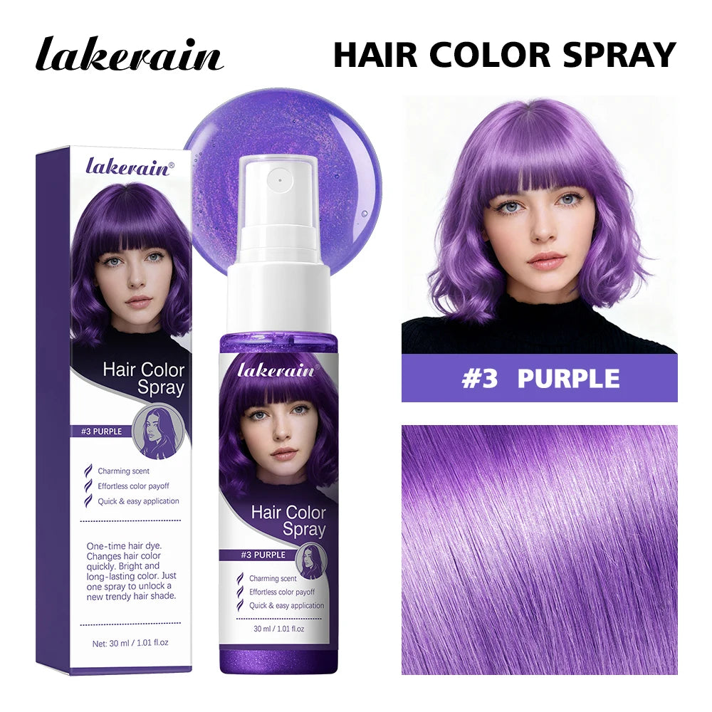 Temporary Hair Color Spray Washable Instant Hair Dye for Party Festivals and Temporary Style - 24