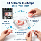 Moldable Silicone Denture Set Instant False Teeth for Natural Smile Appearance