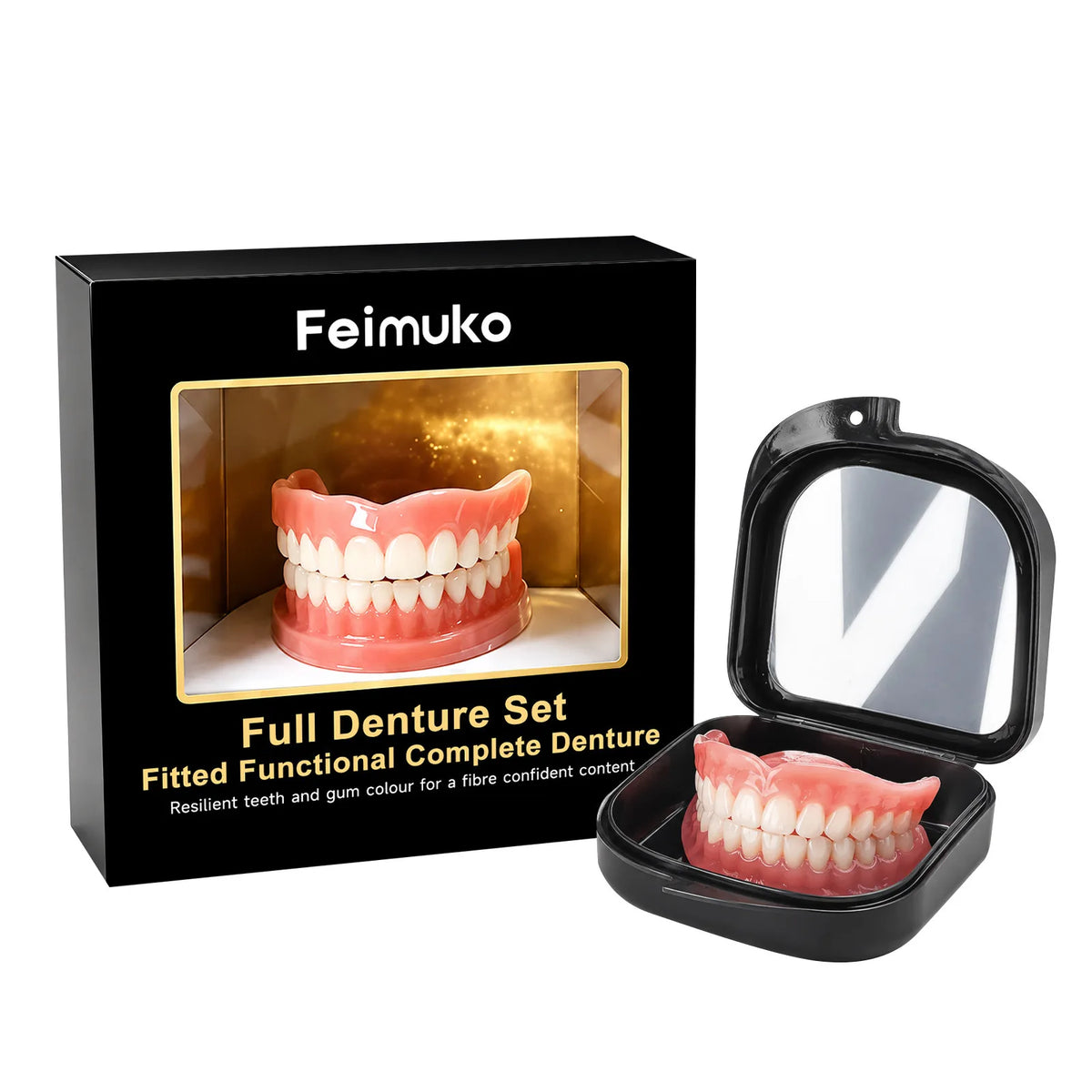 Silicone Dentures Full Mouth Set Realistic Fake Teeth for Improved Smile and Oral Confidence