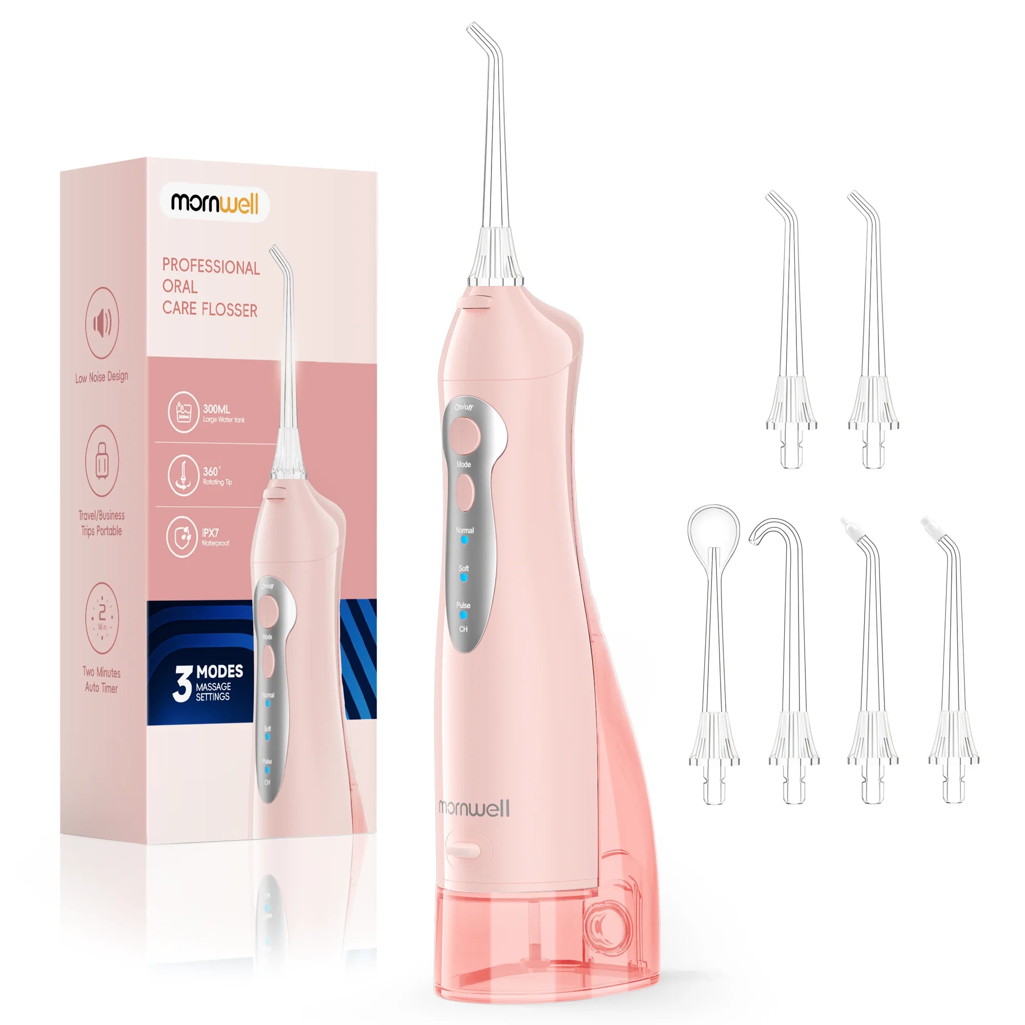 Portable Cordless Water Flosser Oral Irrigator Rechargeable Jet for Travel - 18