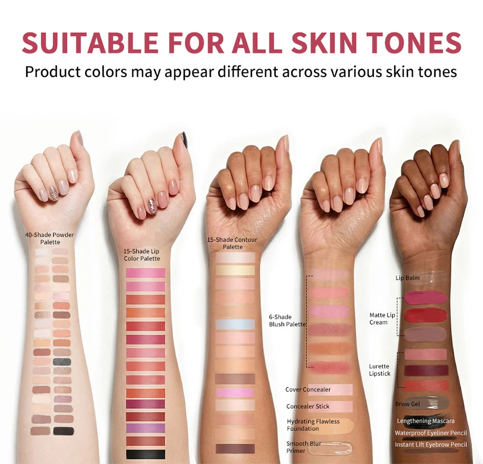 All in One Makeup Kit Cosmetic Set Complete Beauty Tools for Beginners Gifting