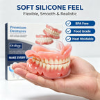 Snap On Dentures Cosmetic Teeth Veneers Natural Smile Fit for Men and Women