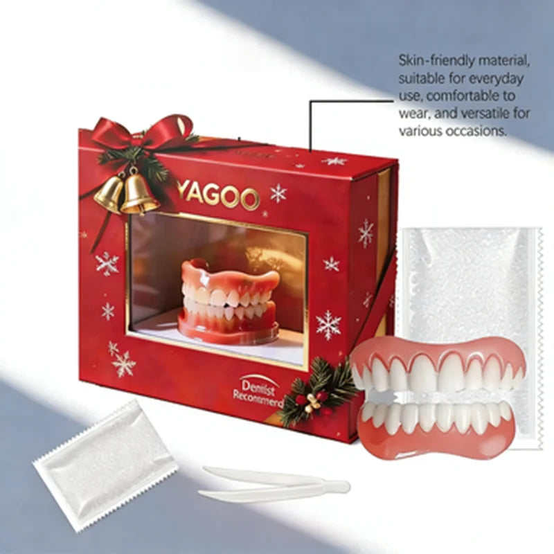 Silicone Dentures Instant Fake Teeth Natural Smile Veneers for Men and Women Daily Confidence - 6
