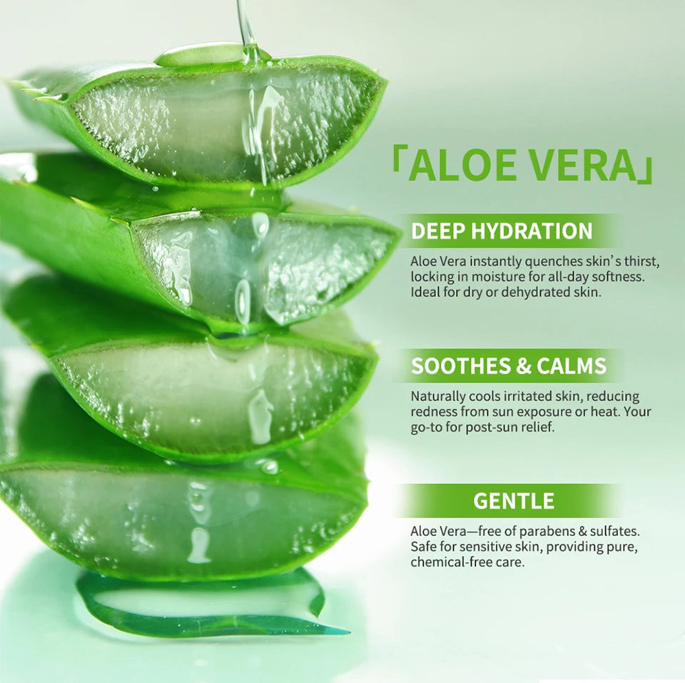 Aloe Vera Gel Moisturizing Facial Cream Soothing Skin Hydration for Daily Face Care Routine