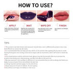 Peel Off Lip Stain Matte Liquid Lipstick Waterproof Long Lasting Tint for Daily Makeup Beauty