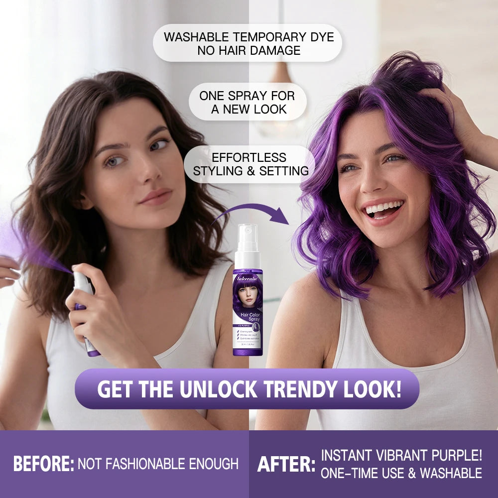 Temporary Hair Color Spray Washable Instant Hair Dye for Party Festivals and Temporary Style