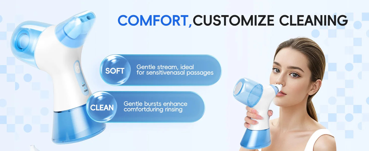 Electric Sinus Rinse Machine Nasal Irrigation Device for Easy Breathing Relief - 12