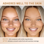 Matte Foundation Stick Face Concealer Makeup with Brush for Flawless Finish