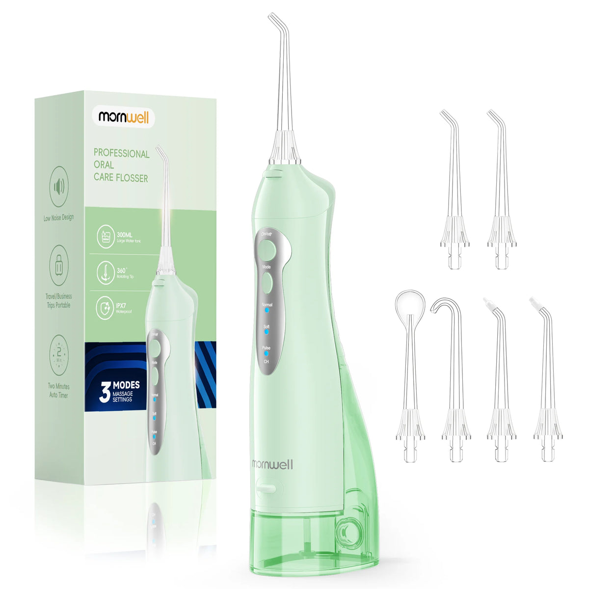 Portable Water Flosser Electric Oral Irrigator Rechargeable Teeth Cleaner for Home and Travel