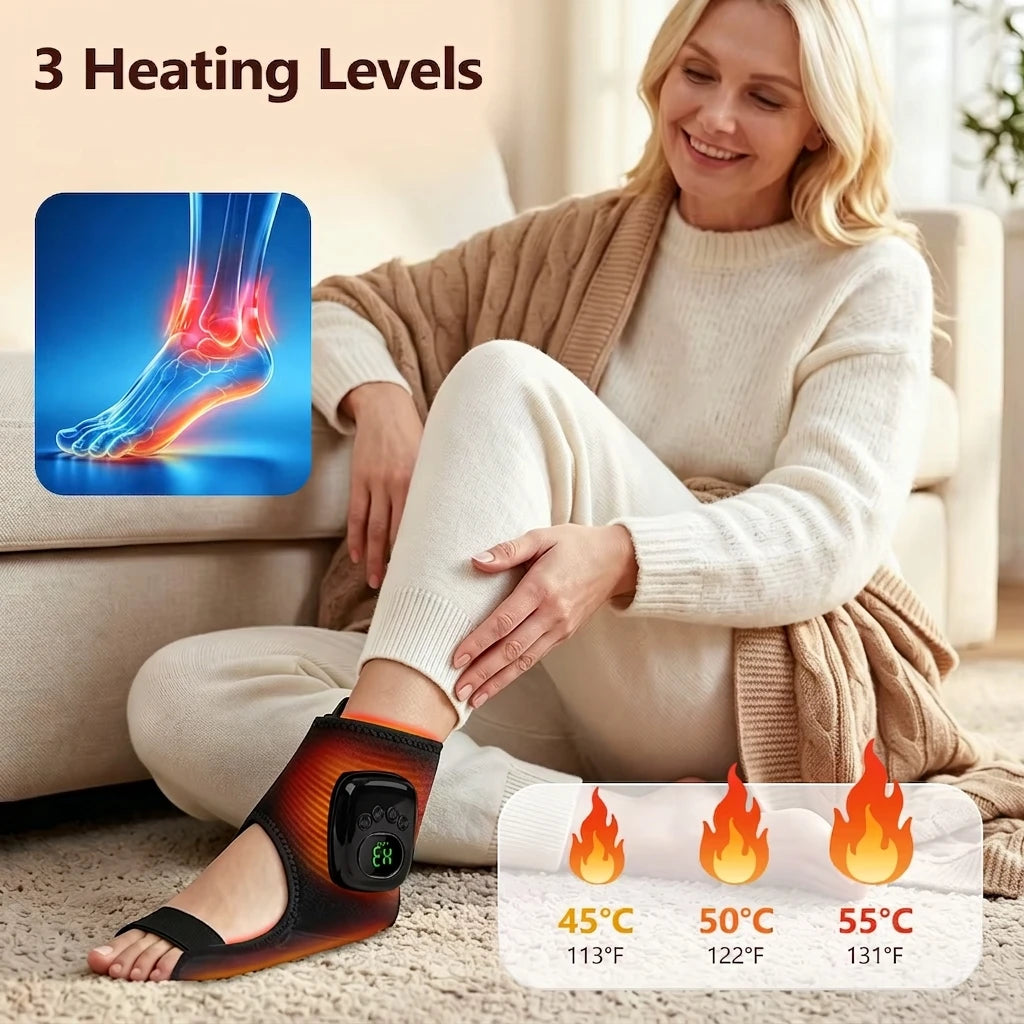 Airbag Ankle Massager Foot Compression Wrap with Heating for Pain Relief and Muscle Recovery - 3