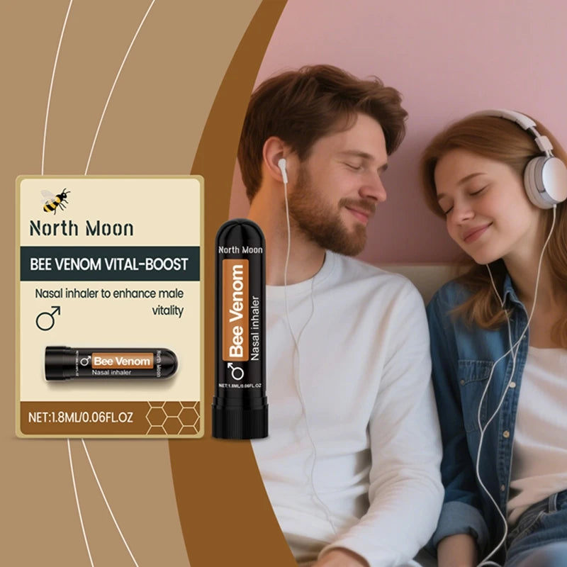Nasal Inhaler Bee Venom Stick Vitality Booster for Daily Men Health Support