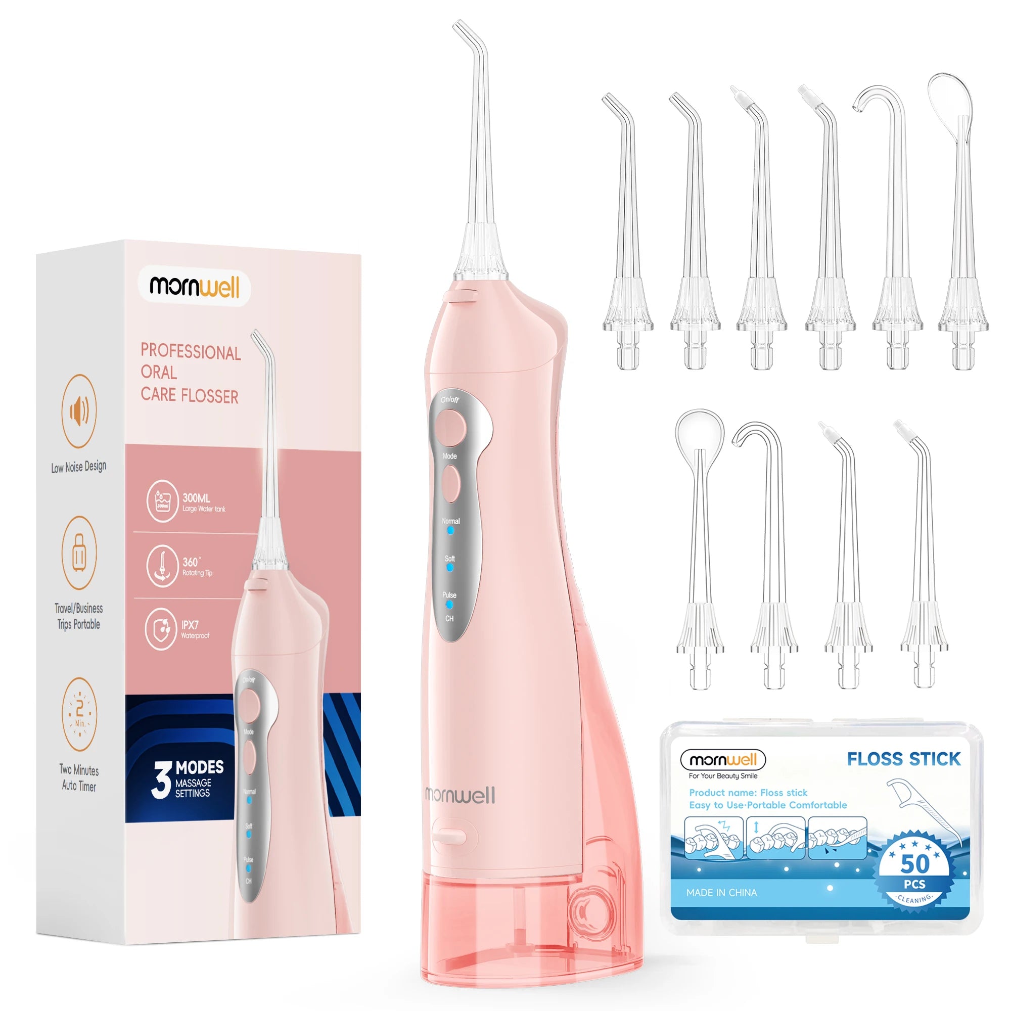 Portable Water Flosser Electric Oral Irrigator Rechargeable Teeth Cleaner for Home and Travel - 25