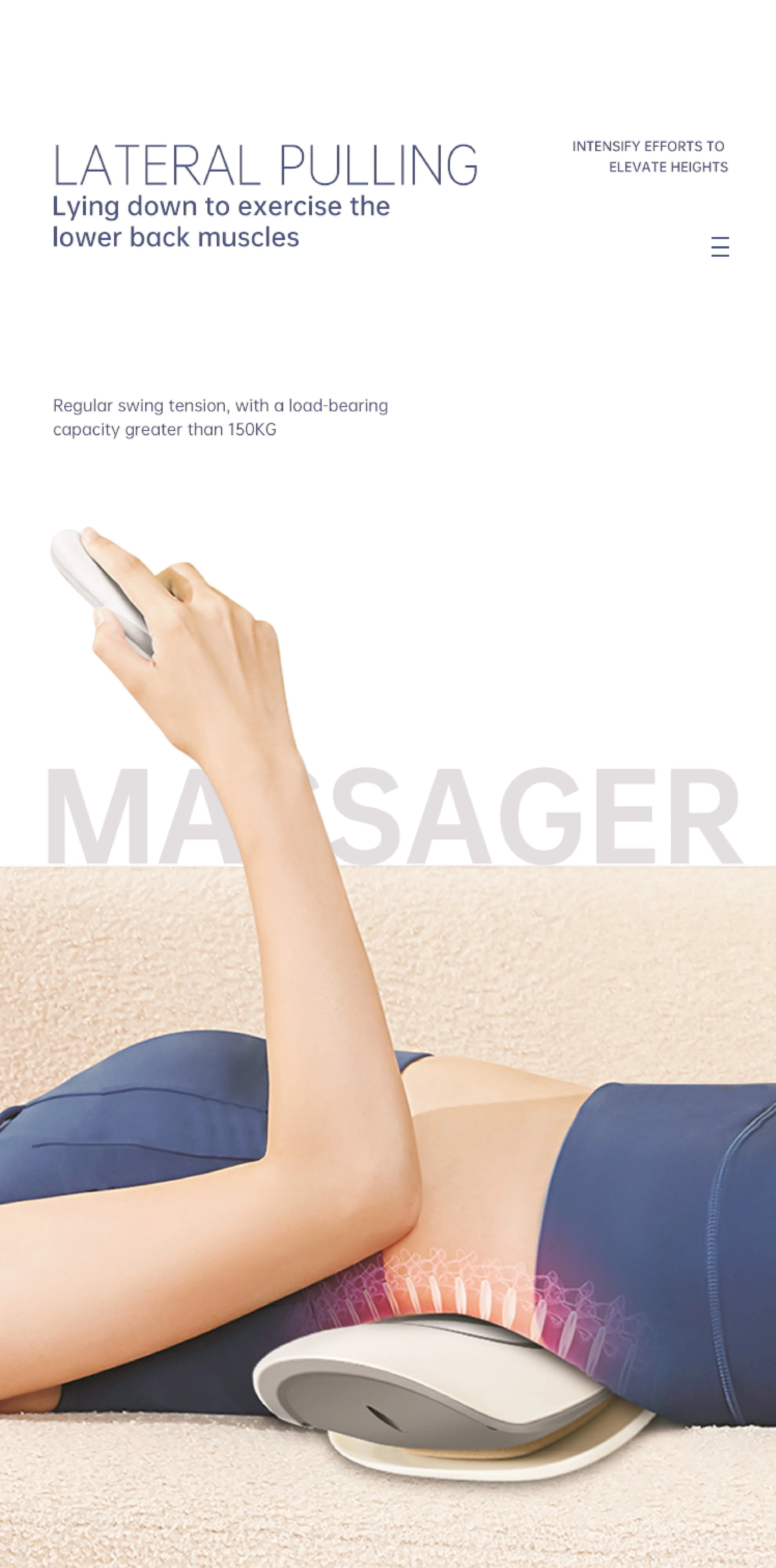 Electric Waist Massager Back Stretcher Lumbar Traction Device for Spinal Support and Daily Relief - 8