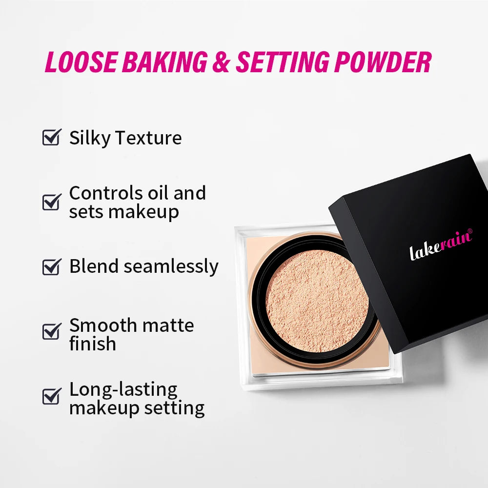 Loose Setting Powder Face Makeup Blurring Matte Finish for Long Lasting Oil Control Daily Use - 6