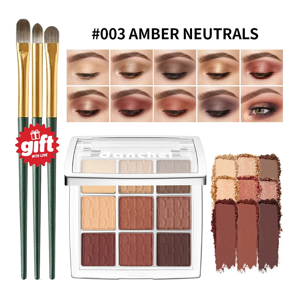 9 Color Eyeshadow Palette Makeup Kit Matte Shimmer Pigmented Shades for Daily Smoky Eye Looks - 22