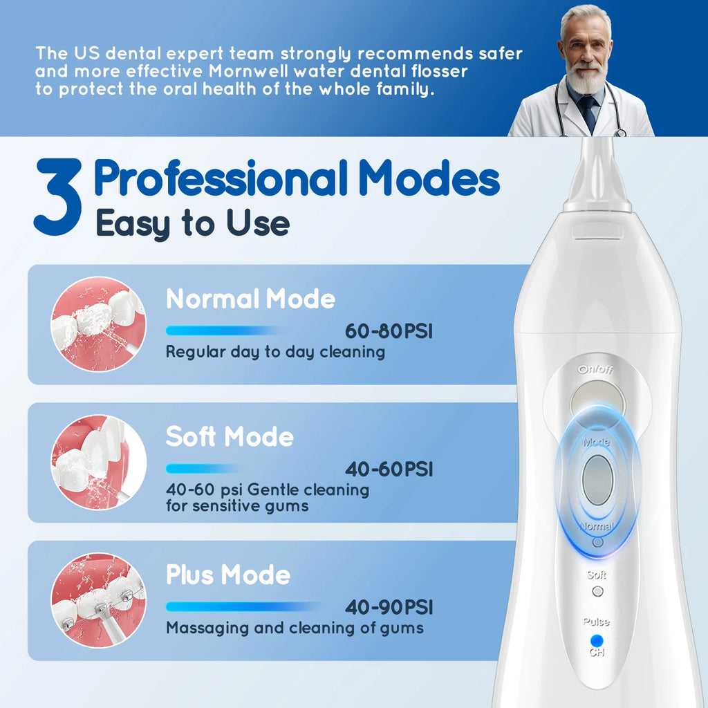 Water Flosser and Electric Toothbrush Set Portable Oral Irrigator for Deep Teeth Cleaning