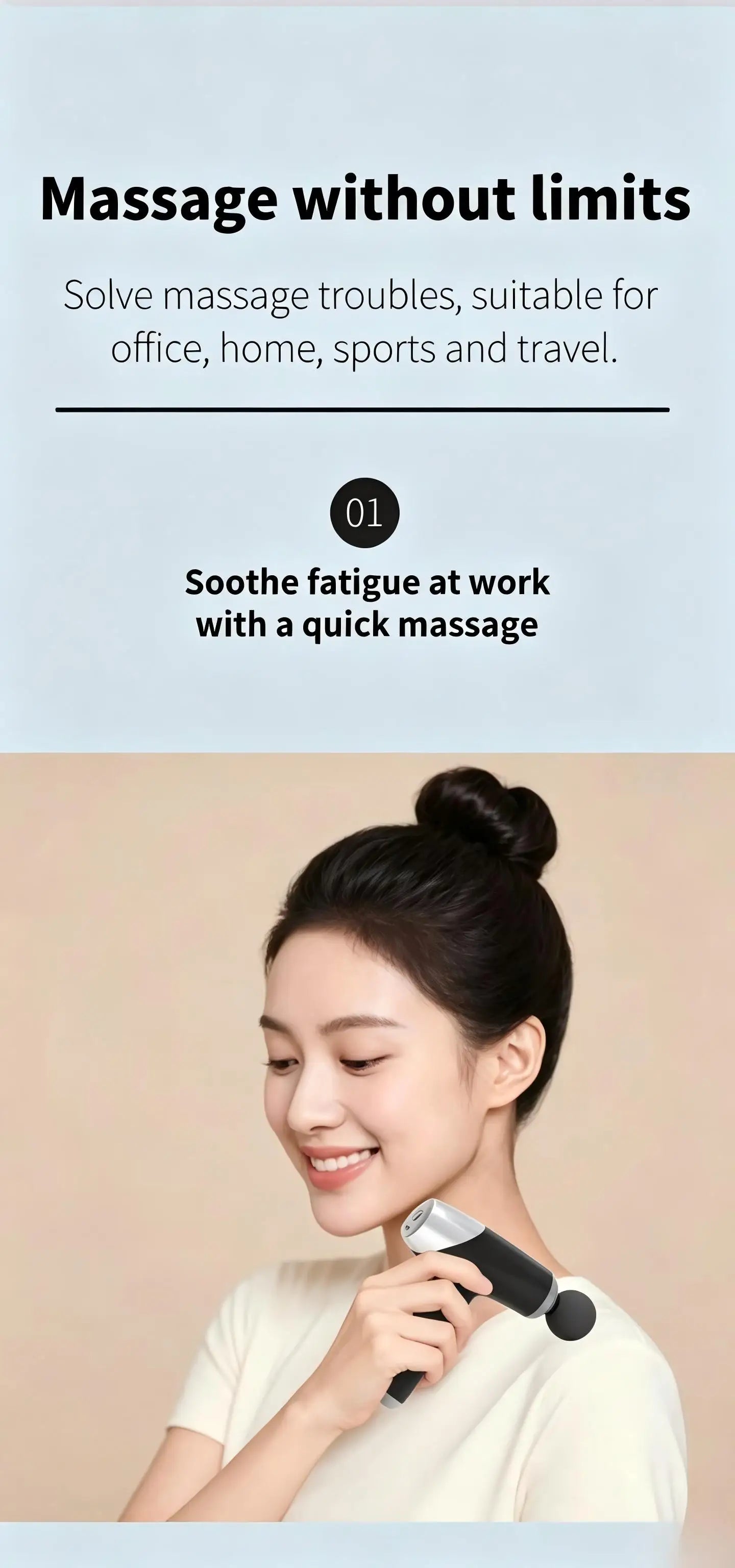 Mini Massage Gun Percussion Muscle Massager Portable Deep Tissue Device for Recovery Workout - 14