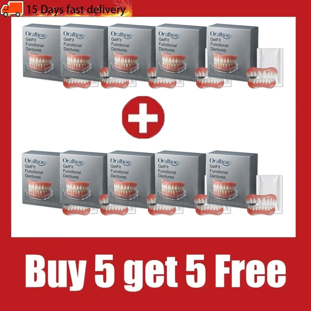 Silicone Dentures False Teeth Cosmetic Smile Veneers for Daily Oral Comfort and Confidence Use - 10