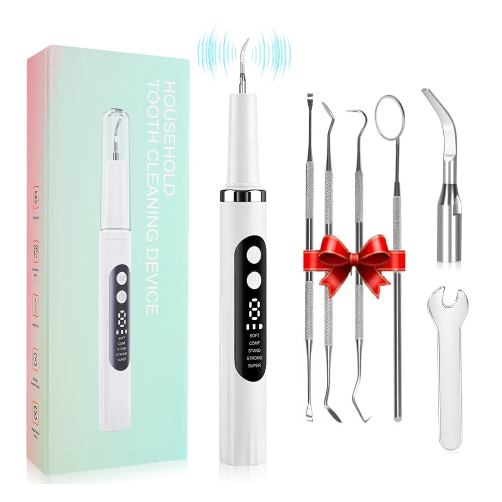Ultrasonic Dental Scaler Teeth Tartar Remover Electric Plaque Cleaner for Home Oral Hygiene