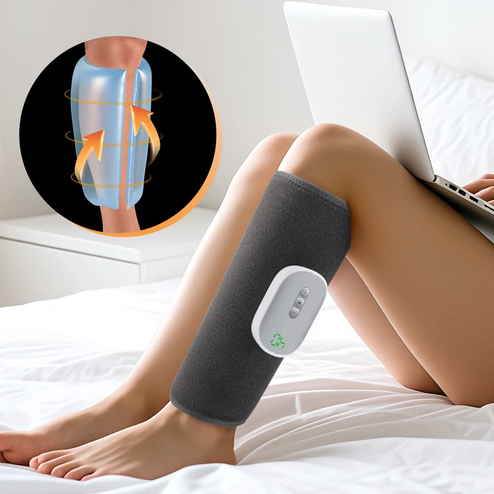 Wireless Calf Massager Air Compression Leg Wrap for Muscle Recovery and Circulation